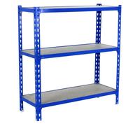 Etagère Légère Sans Vis Maderclick Megaplus 3/500 900 Bleu/bois Bleu/bois 900x1200x500 - Simonrack