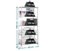 Etagère Légère Sans Vis Maderclick Mini 5/400 Galva/bois Galva/bois 1800x800x400 - Simonrack