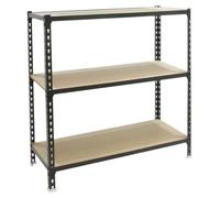 Etagère Légère Sans Vis Maderclick Plus 3/500 1000 Antracite/bois Antracite/bois 1000x1000x500 - Simonrack