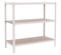 Etagère Légère Sans Vis Maderclick Plus 3/500 1000 Blanc/bois Blanc/bois 1000x1000x500 - Simonrack