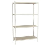 Etagère Légère Sans Vis Maderclick Plus 4/500 1500 Blanc/bois Blanc/bois 1500x1000x500 - Simonrack