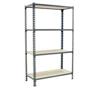 Etagère Légère Sans Vis Maderclick Plus 4/500 1500 Gris/bois Gris/bois 1500x1000x500 - Simonrack