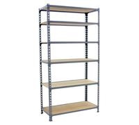 Etagère Légère Sans Vis Maderclick Plus 6/300 Gris/bois Gris/bois 2500x1000x300 - Simonrack