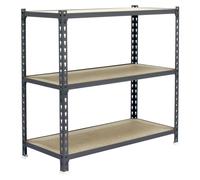 Etagère Légère Sans Vis Maderclick Superplus 3/300 900 Gris/bois Gris/bois 900x1100x300 - Simonrack