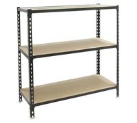 Etagère Légère Sans Vis Maderclick Superplus 3/500 1000 Antracite/bois Antracite/bois 1000x1100x500 - Simonrack