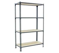 Etagère Légère Sans Vis Maderclick Superplus 4/500 1500 Gris/bois Gris/bois 1500x1100x500 - Simonrack