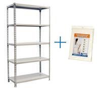 Etagère Légère Sans Vis Simonclick 5/400 Blanc/blanc + Housse Blanc 1800x900x400 - Simonrack