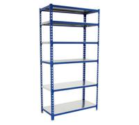 Etagère Légère Sans Vis Simonclick 6/300 Bleu/galva Bleu/galva 2500x900x300 - Simonrack