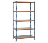 Etagère Légère Sans Vis Simonclick Superplus 5/500 Bleu/orang/galva Bleu/orange/galva 2000x1100x500 - Simonrack