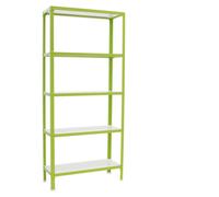 Etagère Légère Sans Vis Simonhome Click Wood Mini 5/300 Vert/blanc Vert/blanc 1800x800x300 - Simonrack