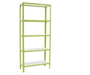 Etagère Légère Sans Vis Simonhome Click Wood Mini 5/300 Vert/blanc Vert/blanc 1800x800x300 - Simonrack