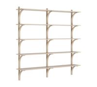 Étagère Levi 180, Grand , Aluminium/chêne Pigmenté Blanc