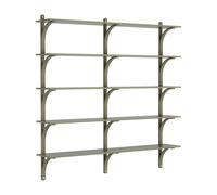 Swedese Étagère Levi à 5 plateau Vert mousse-aluminium. 180 cm