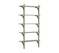 Swedese Étagère Levi à 5 plateau Vert mousse-laiton. 90 cm
