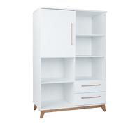 Étagère Lina Soft-Close et amortisseur de porte blanc/noyer