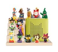 Todeco Étagère magnétique, pour Tonie Box et Tonies, Jusqu'à 15-20 Tonies, Poser ou Murale, Étagère pour boîte à Musique pour Enfant, Escalier