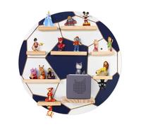 Todeco Étagère magnétique, pour tonie box et tonies, jusqu'à 20-25 tonies, murale étagère pour boîte à musique pour enfant, football