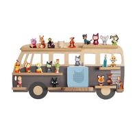 Étagère magnétique, pour Tonie Box et Tonies, Jusqu'à 20-25 Tonies, Murale Étagère pour boîte à Musique pour Enfant, Bus Gris