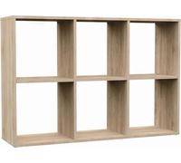 Étagère MALAX 2x3 avec 6 compartiments – Moderne, multifonctionnelle | Couleur : chêne Sonoma