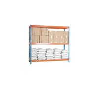 Étagère métallique 3 niveaux - SIMON RACK - KIT ECOFORTE - 2000 x 1800 x 450 mm - Charge 400 kg - Montage facile