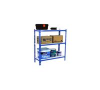 Étagère métallique 3 niveaux - SIMON RACK - KIT SIMONCLICK PLUS - 900 x 1000 x 400 mm - Bleu - Blanc