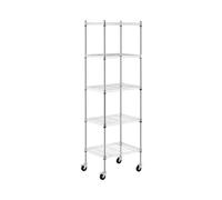 Étagère métallique - 60 x 45 x 190 cm - 50 kg - 4 roulettes - Royal Catering