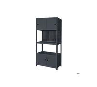 Étagère métallique avec caissons, couleur anthracite : JOHNNY, 1800 x 800 x 420 mm