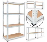 Monzana® Étagère Charge Lourde 4 Niveaux 160x90x40cm Étagère métallique modulable Max 700kg Rangement Garage Atelier