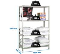 Étagère métallique COMFORT PLUS 4/500 CINZA