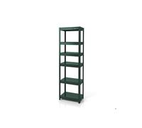 Étagère métallique étroite verte : JOHNNY, 1800 x 450 x 420 mm