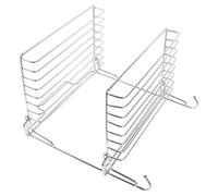 Étagère Métallique Murale Pliable en Acier Inoxydable pour Salle de Bain | Rangement Suspendu sans Perçage, Fond Ajouré, Finition Argentée, pour Flacons et Accessoires de Toilette