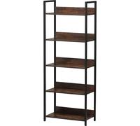 Étagère métallique ouverte à 5 niveaux pour salon, chambre à coucher et bureau