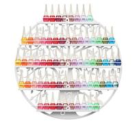 Étagère métallique pour vernis à ongles, blanche, 5 niveaux, forme ronde, fixation murale, 60 cm