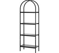Étagère métallique rustique à 4 niveaux pour salon, chambre à coucher et bureau