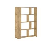 Etagère, meuble étagère coloris chêne Mauvella - Longueur 129 x profondeur 32,8 x hauteur 175,6 cm - -
