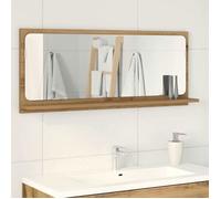 vidaXL Étagère miroir chêne artisanal 90 x 10,5 x 37 cm – Meuble mural pour salle de bain