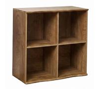 HOME DECO FACTORY - Étagère modulable 4 cases Forest - Panneaux de particules - Marron