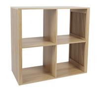 Home deco factory – Rangement modulable Klaus 4 cases – Bois MDF 69,6×66×32 cm – Marron