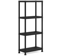 Lot de 2 étagères modulables KETER - Noir - 60 x 30 x 135 cm - 4 tablettes résistantes à l'humidité