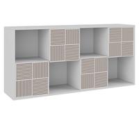 Étagère modulaire pour le salon et la chambre d'enfant - Bibliothèque/étagère de rangement - 8 compartiments - Modulaire - Structure en bois - Blanc