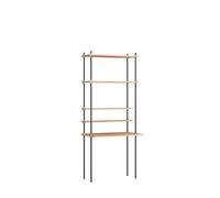 Étagère MOEBE pour Espace de Travail/bibliothèque, Chêne Simple/ Noir