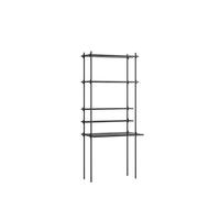 Étagère MOEBE pour Espace de Travail/bibliothèque, Simple , Noir/ Noir