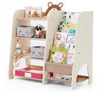 Étagère Montessori 2 en 1 pour livres et jouets