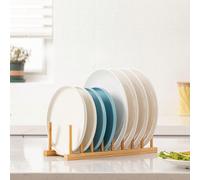 Étagère multifonctionnelle en bambou, peut ranger les assiettes, bols, tasses, livres, couvercles de casseroles, planches à découper, égouttoir, étagère de rangement, convient pour le placard de cuisi