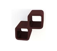 Etagere mur cubes Bouteilles de vin brun fonce
