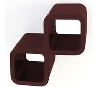 Etagere Mur Cubes Bouteilles De Vin Brun Fonce Marron