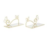 Paris prix lot de 2 chevets muraux Butterfly - Or