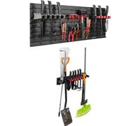Étagère murale 115 x 39 cm Support d'outils Support d'appareils Bacs de rangement en plastique rouge