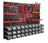 30 bacs gerbables étagère murale plastique couvercle 115 x 78 cm porte-outils atelier garage système de stockage bacs à bec verseur
