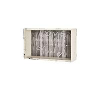 Etagere murale 2 blanc-essuye, Dim : L33 x H20 x P10 cm --